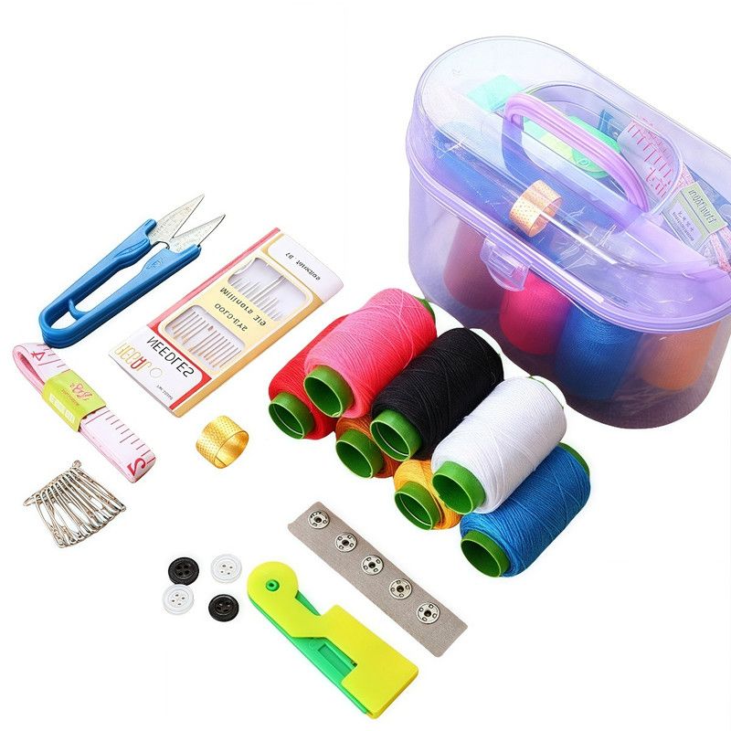 Portable Sewing Kit For Beginners With Pre-Threaded Needles