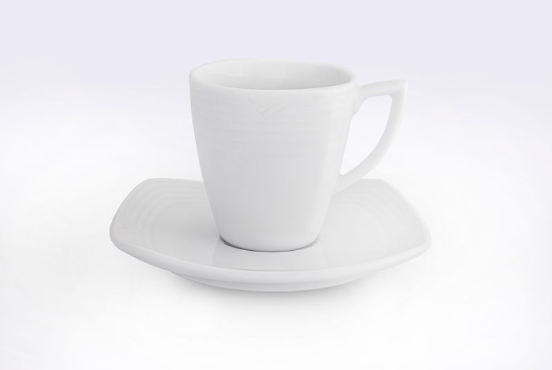 Noritake Arctic White - Square Espresso cup and saucer 70ml