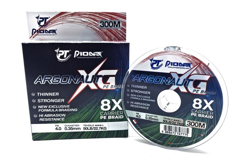 Pioneer Tackle Argonaut XG 8x Braid Fishing Line PE 4.0 300m 50lb/22.7kg