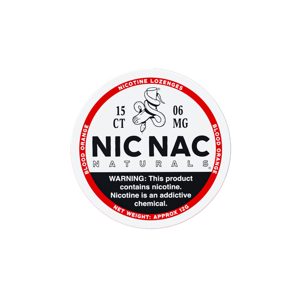 Nic Nac Naturals - 06MG Blood Orange Nicotine Lozenges