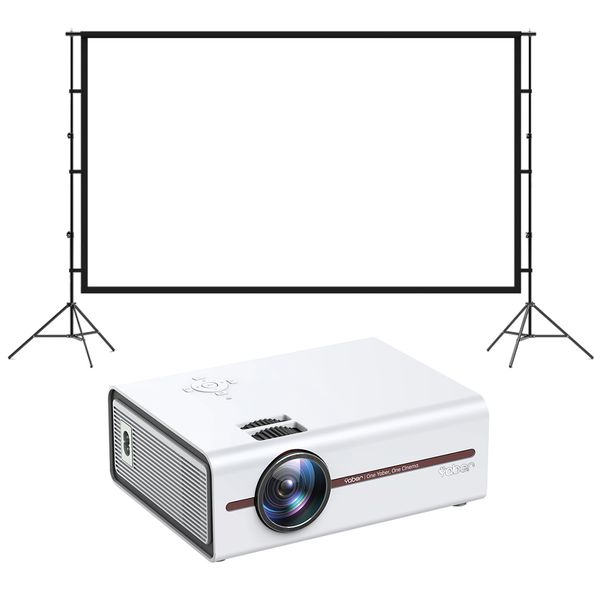 Yaber V5 5G WiFi BT 5.0 Mini 720P Native Projector with 120" Screen