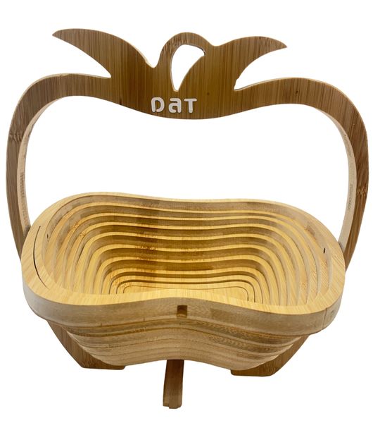 Dat Collapsible Wooden Fruit Basket Bowl/Storage Holder Rack