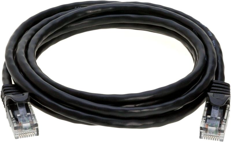Ethernet Cable - Patch Cord 1.5m Cat5e UTP 26AWG - Black - 3 Pack