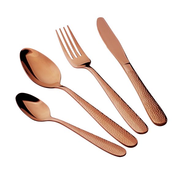 Berlinger Haus 24 Piece Stainless Steel Mirror Finish Cutlery Set - Rose Gold