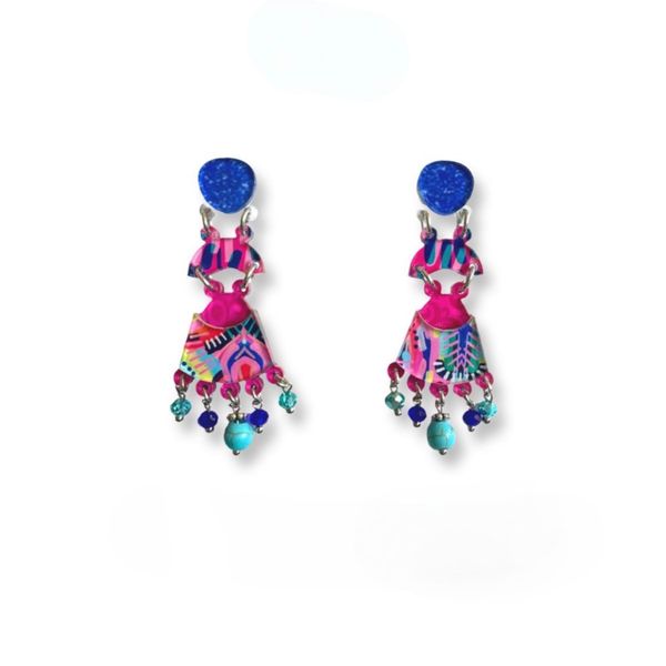 Lilly K Designs Women Vibrant #4 Perspex Drop &amp; Dangle Earrings