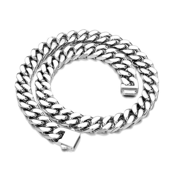 BA-CB002-8-20, imix 20cm x 0.8cm, 316L Stainless Steel Cuban Link Bracelet