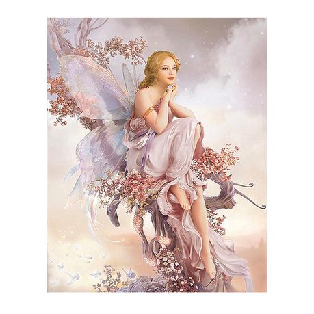 Diamond Painting DIY Kit,Full Drill, 50x40cm- Butterfly Fairy, Shop Today.  Get it Tomorrow!