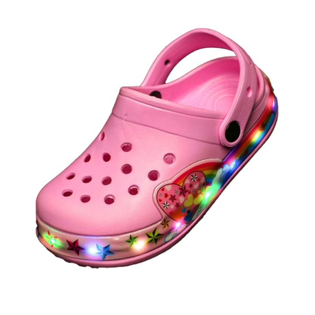 Girls Fashionable Light-Emitting Clogs - Pink Image