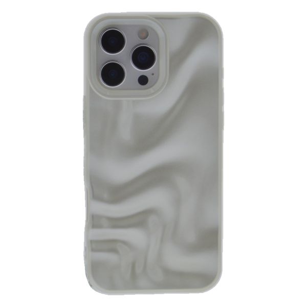 Pearlescent Wave Texture Phone Case With Shimmer - Compatible With iPhone