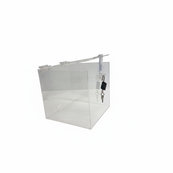 Mr Plastic 200 x 200 mm Clear Entry Box With Padlock And Keys