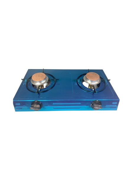 2-Burner Natural Gas Stove - Durable Steel Body
