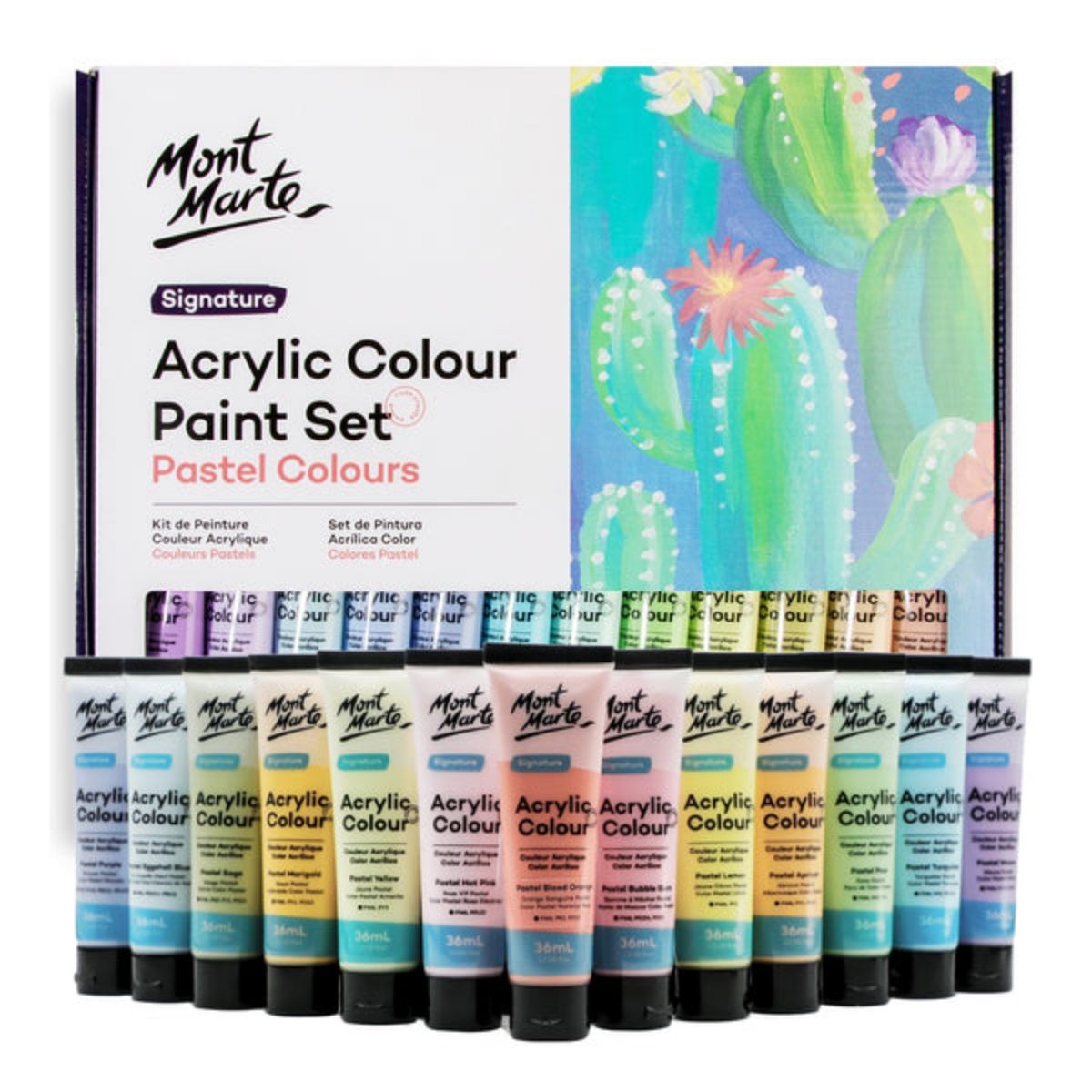 Acrylic Colour Pastel Paint Set Signature 18pc x 36ml Shop Today. Get