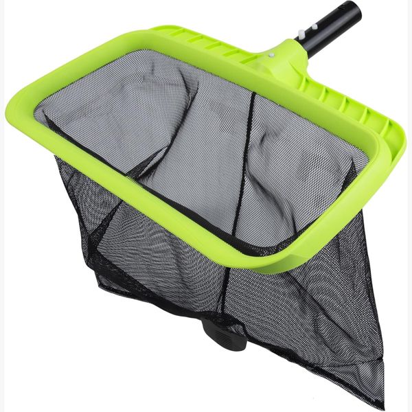 QYNIAL Pool Leaf Skimmer Net,Reinforced Frame 44 cm Deep Rake Net