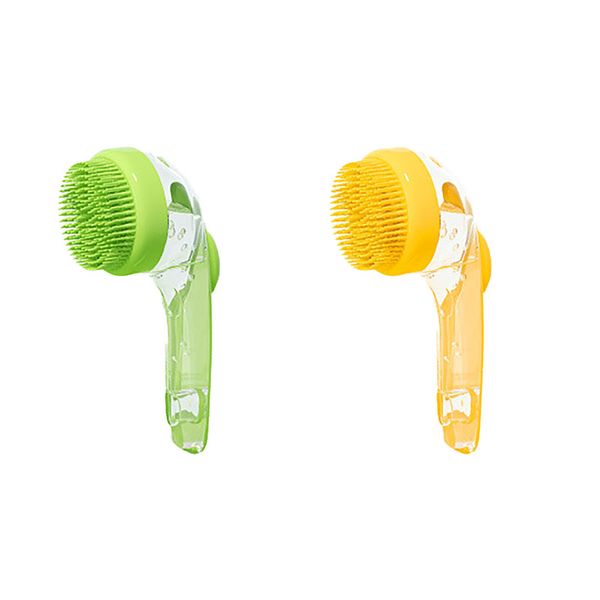 2Pieces Pet Bath Brushes - Foaming Grooming Brush for Cats &amp; Dogs
