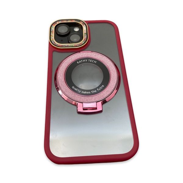 Red TPU Magnetic Protective Case For iPhone Series 14