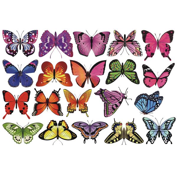 Anti-Collision Window Decals - Butterfly Decal (Set 4)
