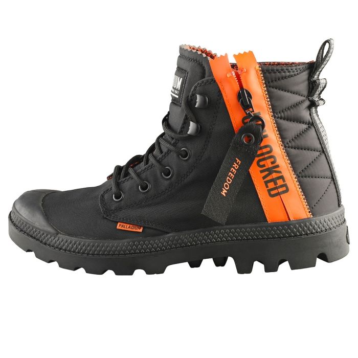 palladium pampa hi leather black
