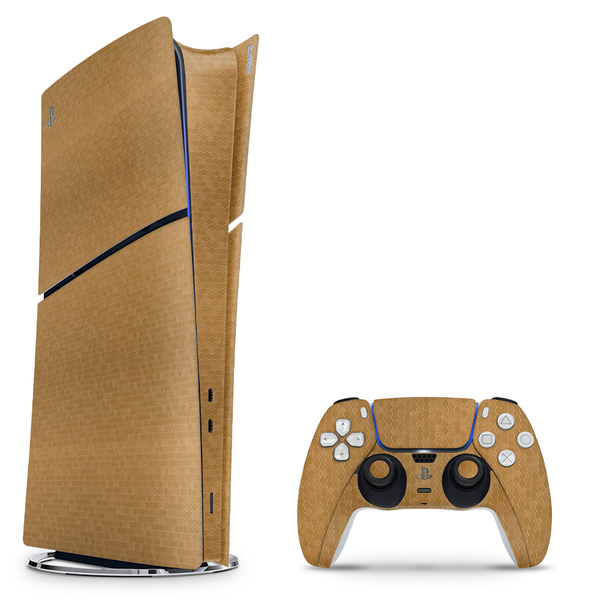 Decal Skin Compatible with PS5 Slim Digital - HoneyComb Black (Decal Only)