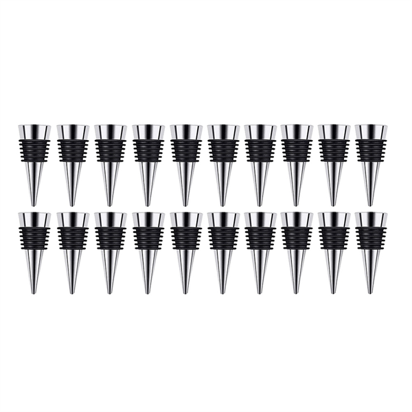 20Pcs Metal Wine and Beverage Bottles Stoppers Wine Bottles Corks Tapered S