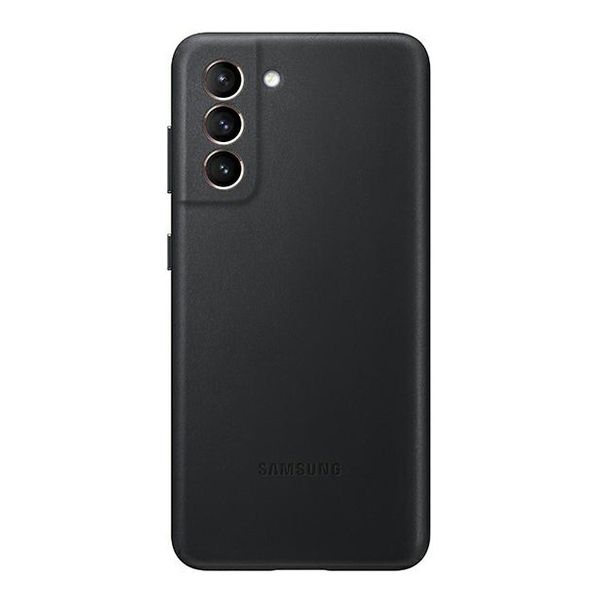 Samsung Leather Back Cover For Galaxy S21 - Black