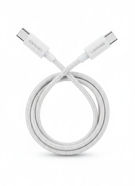 Lenyes 60W 3A Type-C to Type-C Quick Charge Weaving Data Cable - 25 cm