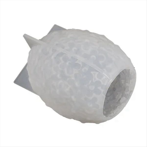 Carving Flower Egg Silicone Candle Mold Catharanthus Ball Soap Resin Plaste