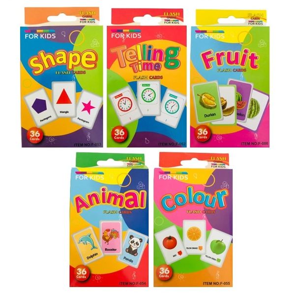 Educational Learning - Flash Cards (Pack of 5)