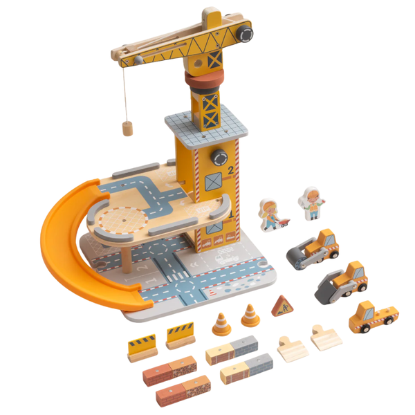 TookyToy - Pretend Play Port Crane Toy Set