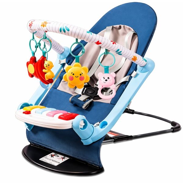 nfant Baby Rocker Bouncer Seat with Hanging Toys &amp; Activity Play Bar
