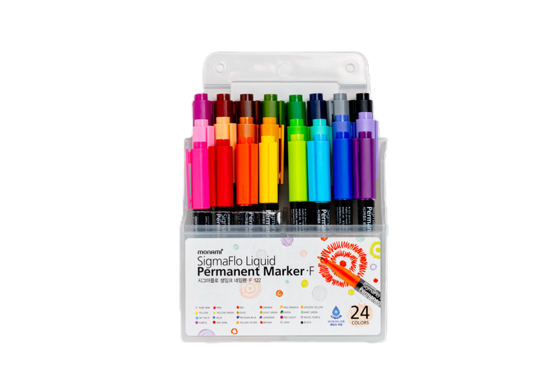 MONAMI SigmaFlo Permanent Marker 122 Fine Assorted 24's
