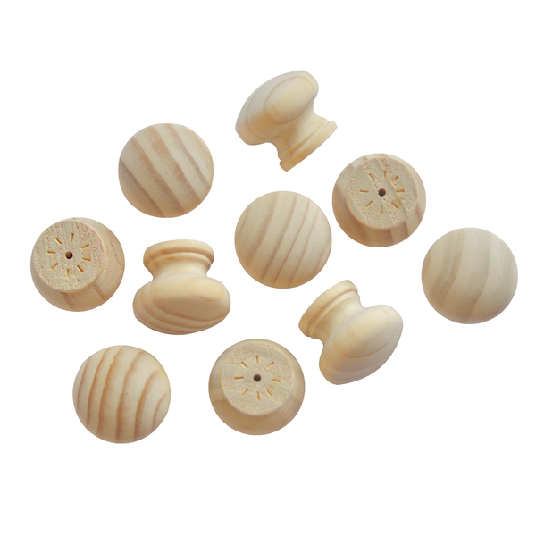 Project Solutions Knob Pine - 33mm Raw 10Pack