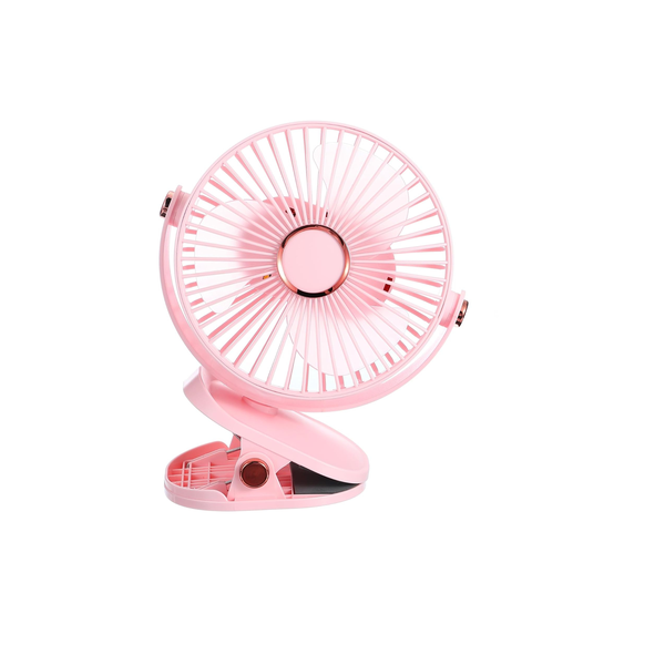 3-in-1 Rechargeable Clip-On Fan with LED Light - Portable, Quiet &amp; Powerful