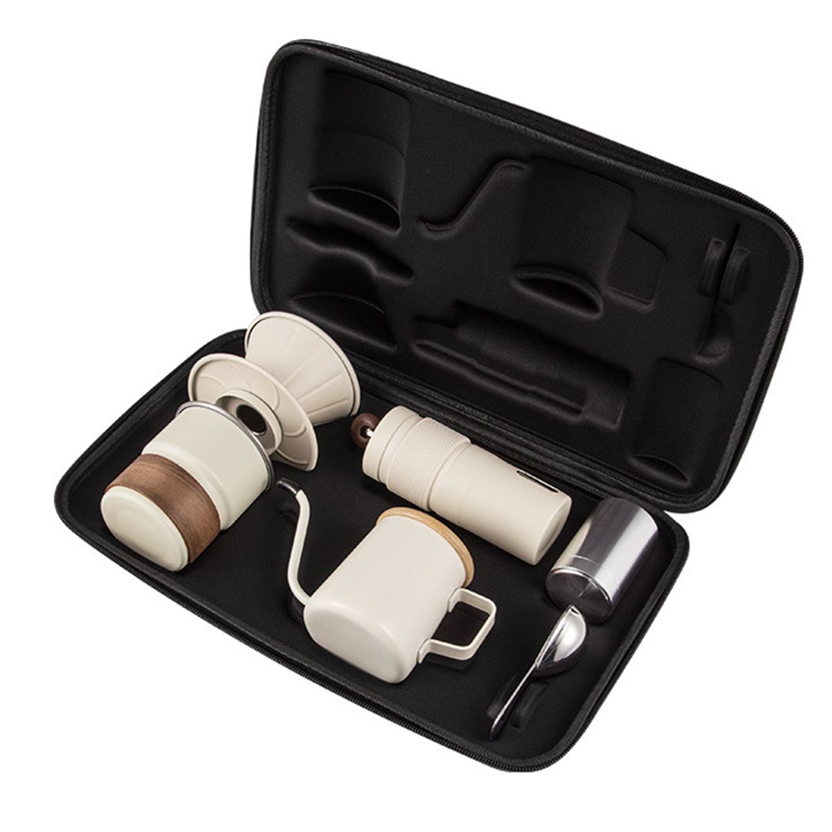 57 PCs Portable Travel Hand Drip Coffee Set for Outdoor Camping