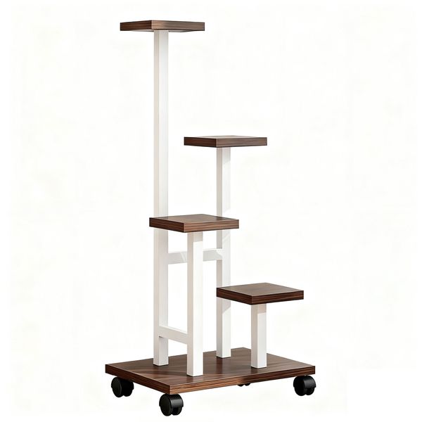 4 Tier Plant Stand Indoor with Wheels