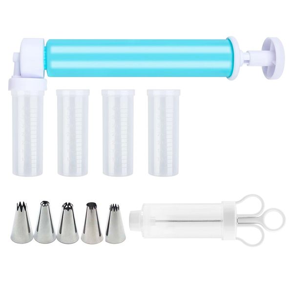 2 Pieces Manual Cakes Cream Framer Spray Tools for Decorating Desserts