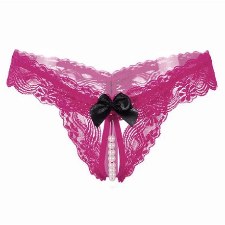 OMG - Naughty Sexy Silky Lacy Crotchless Pearl Thong Panties Lingerie, Shop Today. Get it Tomorrow!