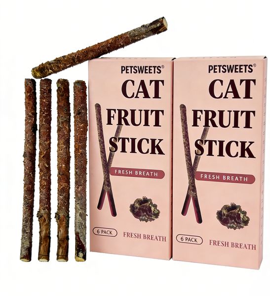 12 Pcs Gall Fruit Sticks and Teething Toys for Cats