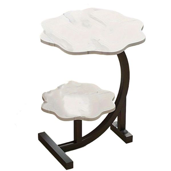 Home simple double-layer petal bedside coffee table table