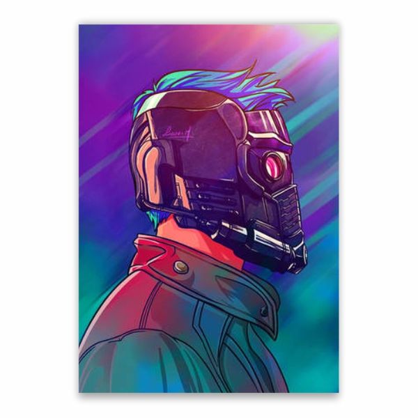 Star Lord Colourful Cartoon Poster - A1