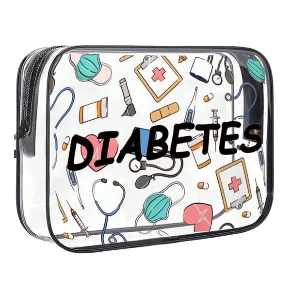 Diabetes Essentials Organiser Bag - Clear, Compact &amp; Travel-Ready