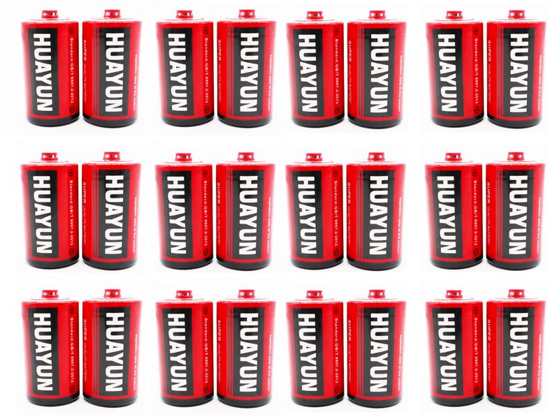 Huayun R20 1.5V Size D UM-1 - 24 Pack