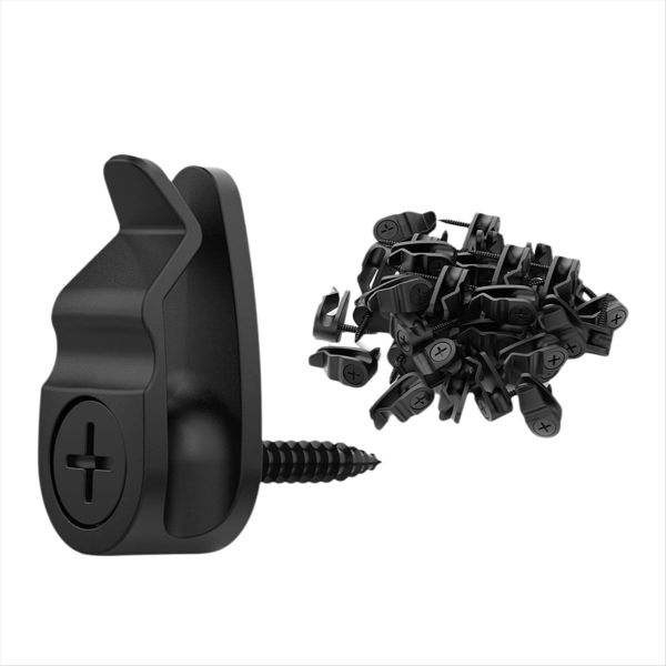 Outdoor String Lights Clips, Weatherproof Cable Hanger Hooks for Hanging Fa