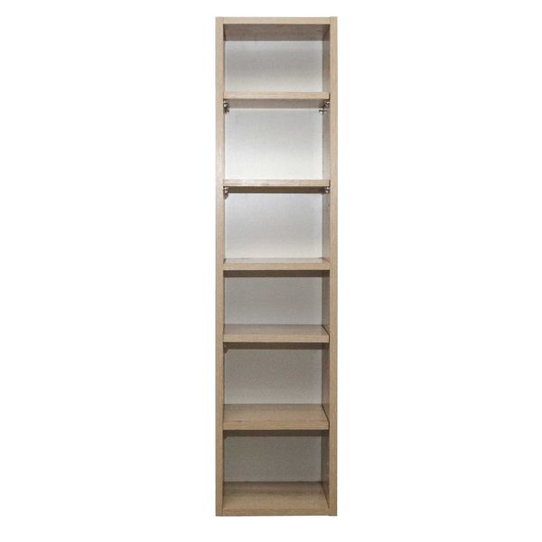 Stylo Bathroom Storage Column - Open - Washed Shale