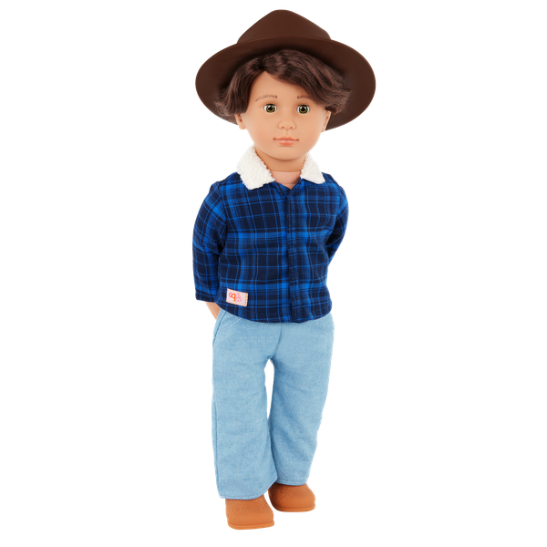 Our Generation Classic Boy Doll Dustin 18inch Dark Brown Hair