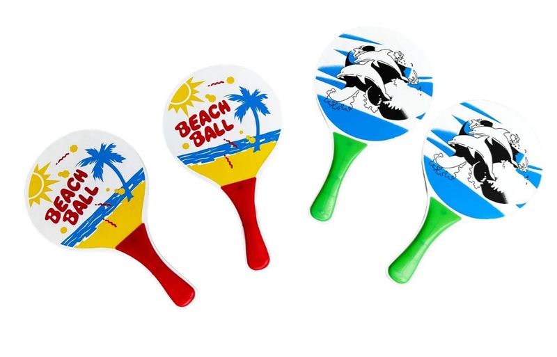 Gadget Boost Colourful Beach Bat and Ball Set - Pack of 2