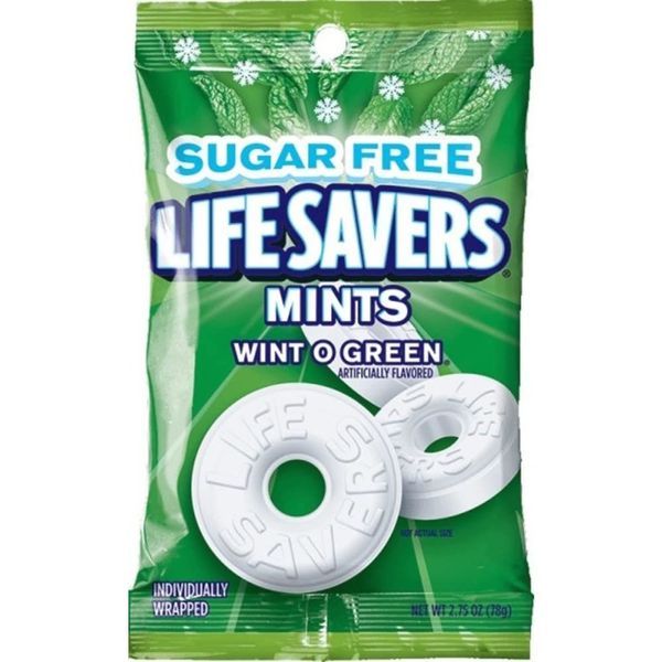 Sugar Free Lifesavers Mints Wint O Green
