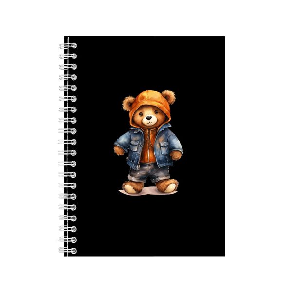 Dude A5 Notebook Spiral and Lined Teddy Bear Lover Graphic Notepad Gift 189