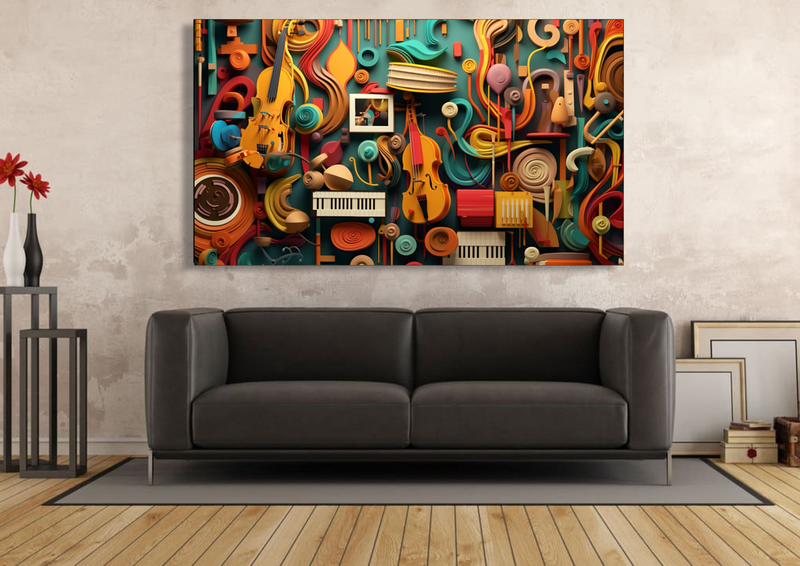 Canvas Wall Art - Instrumental Harmony Abstract - IM0388