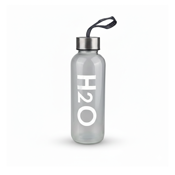 400ml Glass Twist Water Bottle - Clean Hydration, Smart Design