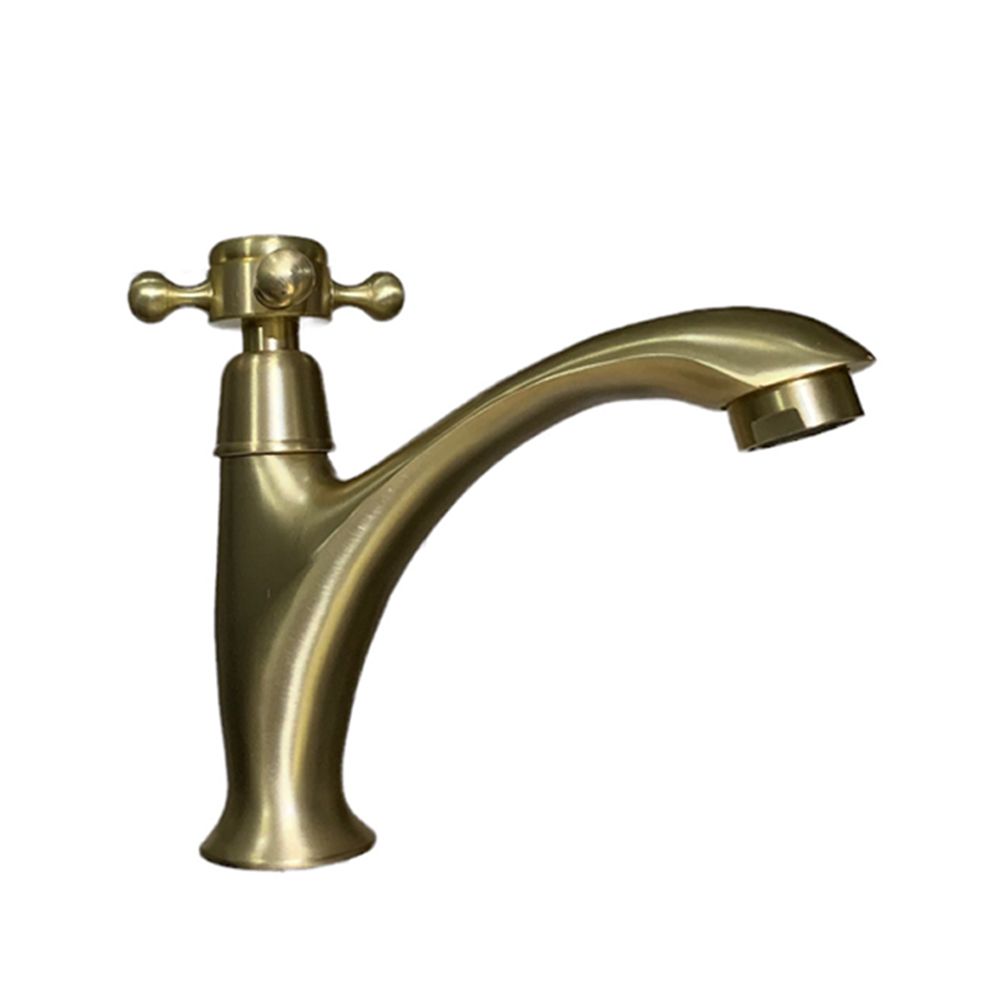 Trendy Taps Premium Quality Deck Mounted Brushed Gold Bathroom Pillar